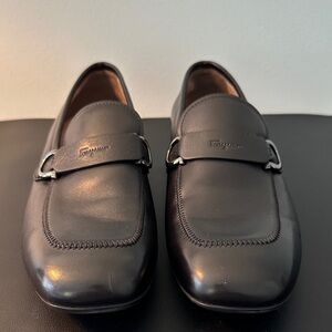 Salvatore Ferragamo Dark Leather Men's Slip-Ons